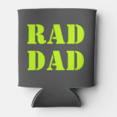 素晴らしいパパネオングリーン炭グレーモダンタイポグラフィ 缶クーラー (正面)