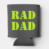 素晴らしいパパネオングリーン炭グレーモダンタイポグラフィ 缶クーラー (裏面)