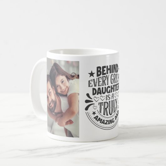 素晴らしいパパパーソナライズされたフォトコラージュ コーヒーマグカップ (正面左)