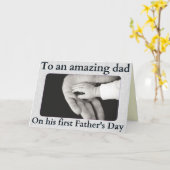 素晴らしいパパファースト・ファースト・ファーザー・デイ・フォトグリッターカード カード (黄色い花)