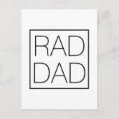 素晴らしいパパブラックタイポグラフィと正方形ミニマリストおもしろい ポストカード (正面)