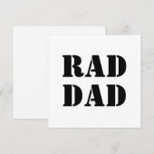 素晴らしいパパホワイト&ブラックモダンタイポグラフィカード (正面/裏面)