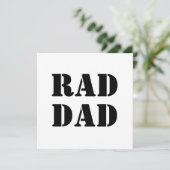 素晴らしいパパホワイト&ブラックモダンタイポグラフィカード (スタンド正面)