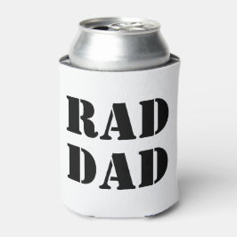 素晴らしいパパホワイト&ブラックモダンタイポグラフィクール 缶クーラー