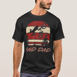 素晴らしいパパレースレトロヴィンテージ80s BMXサイクリング Tシャツ