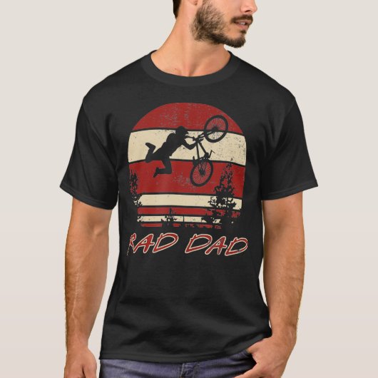 素晴らしいパパレースレトロヴィンテージ80s BMXサイクリング Tシャツ (正面)