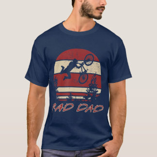 素晴らしいパパレースレトロヴィンテージ80s BMXサイクリング Tシャツ