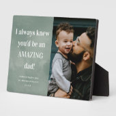 素晴らしいパパ写真お父さんのデイカードプラーク フォトプラーク (側面)