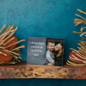 素晴らしいパパ写真お父さんのデイカードプラーク フォトプラーク (側面)