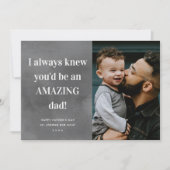 素晴らしいパパ写真お父さんのデイカード カード (正面)