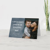 素晴らしいパパ写真お父さんのデイカード カード (正面)