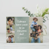 素晴らしいパパ写真コラージュ父の日のカード カード (スタンド正面)