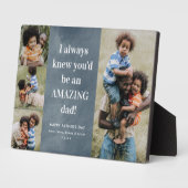 素晴らしいパパ写真コラージュ父の日カードプラーク フォトプラーク (側面)