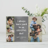 素晴らしいパパ写真コラージュ父の日カード カード (スタンド正面)