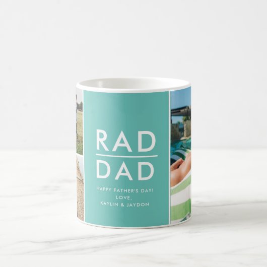 素晴らしいパパ父の日フォトコラージュ コーヒーマグカップ (中央)