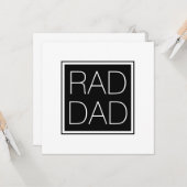 素晴らしいパパ白黒ミニマルタイポグラフィ モダン カード (正面/裏面インサイチュ)