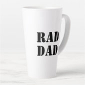 素晴らしいパパ白黒モダンタイポグラフィクール カフェラテマグ (右アングル)