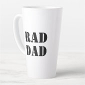 素晴らしいパパ白黒モダンタイポグラフィクール カフェラテマグ (左アングル)