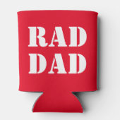 素晴らしいパパ赤白モダンタイポグラフィクール 缶クーラー (裏面)