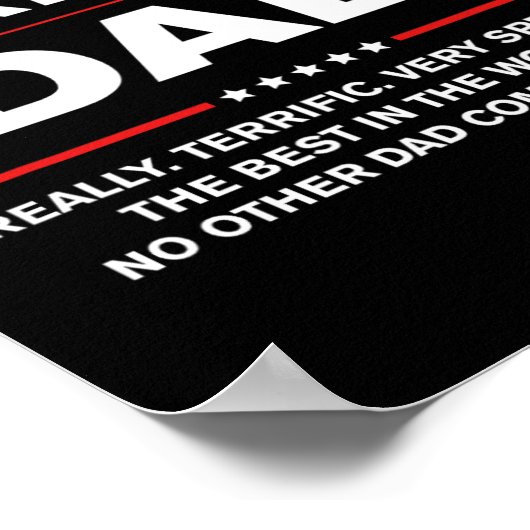 素晴らしいパパ – ドおもしろいナルドトランプ神父の日 ポスター (角)