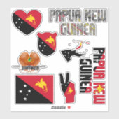 素晴らしいパプアニューギニアが国のシンボルを形作る シール (シート)