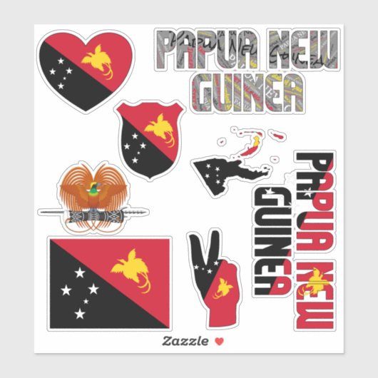 素晴らしいパプアニューギニアが国のシンボルを形作る シール (シート)