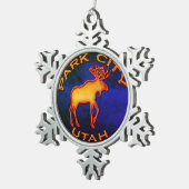 素晴らしいパークシティの雪片のオーナメント スノーフレークピューターオーナメント (右)