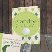 素晴らしいパーソナライズされたアーガイルゴルフ折りたたみギフト カード