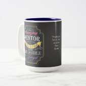 素晴らしいパーソナライズされたメンターのマグカルボードサイン ツートーンマグカップ (正面左)