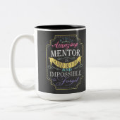 素晴らしいパーソナライズされたメンターギフト ツートーンマグカップ (左)