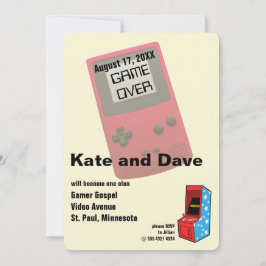 素晴らしいビデオゲームの結婚式の楽しみ 招待状