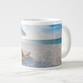 素晴らしいビーチサンセット ジャンボコーヒーマグカップ (正面右)