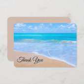素晴らしいビーチトロピカルシーン写真ありがとう サンキューカード (正面/裏面)
