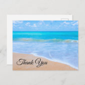 素晴らしいビーチトロピカルシーン写真ありがとう ポストカード (正面/裏面)