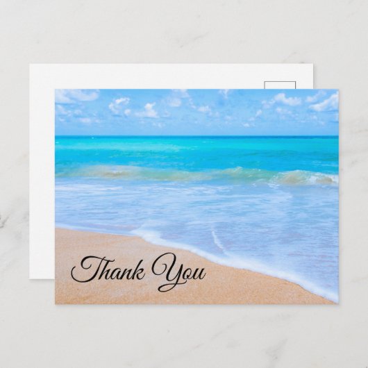 素晴らしいビーチトロピカルシーン写真ありがとう ポストカード (正面/裏面)