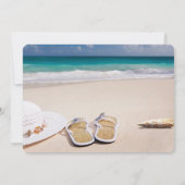 素晴らしいビーチ結婚式、Seashells日付を保存 セーブザデート (裏面)