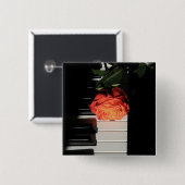 素晴らしいピアノのアートワーク 缶バッジ (正面&裏面)