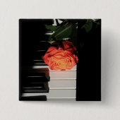 素晴らしいピアノのアートワーク 缶バッジ (正面)