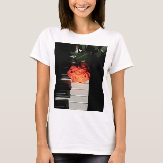 素晴らしいピアノのアートワーク Tシャツ (正面)