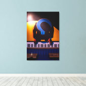 素晴らしいピアノ キャンバスプリント (インサイチュ (ウッドフロア))