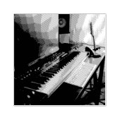 素晴らしいピアノ ラバースタンプ (インプリント)