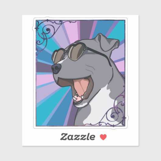 素晴らしいピットブル着用サングラス シール (シート)