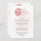 素晴らしいピンクと白のフローラ詳細 エンクロージャーカード (正面/裏面)