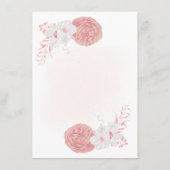 素晴らしいピンクと白のフローラ詳細 エンクロージャーカード (裏面)