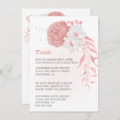 素晴らしいピンクと白のフローラ詳細 エンクロージャーカード (正面/裏面)