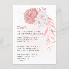 素晴らしいピンクと白のフローラ詳細 エンクロージャーカード