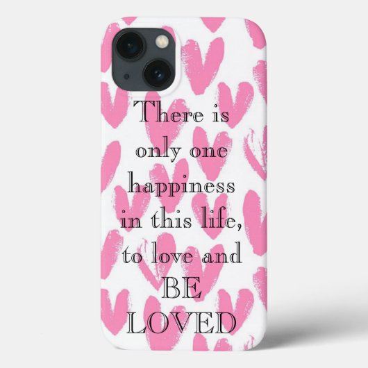 素晴らしいピンクのハートと愛の引用文 Case-Mate iPhoneケース (裏面)