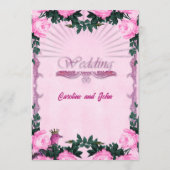 素晴らしいピンクのバラ メニュー (裏面)