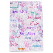 素晴らしいピンクのフローラスペシャルシスター ミディアムペーパーバッグ (正面)