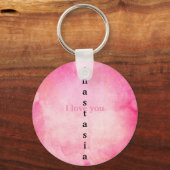 素晴らしいピンクの水色 キーホルダー (正面)